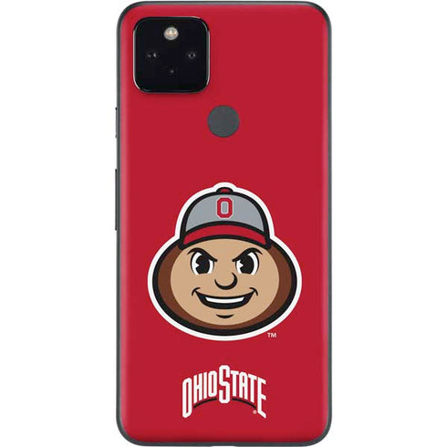 Ohio State University OSUBuckeyes Light Grey Google Pixel 4a 5G Skin